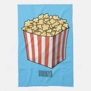 Popcorn cartoon illustratie theedoek