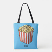 Popcorn cartoon illustratie tote bag (Achterkant)