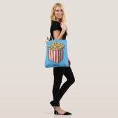 Popcorn cartoon illustratie tote bag (Op model)