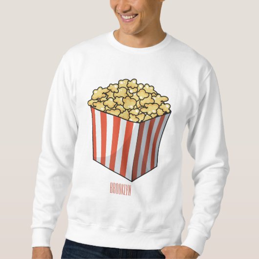 Popcorn cartoon illustratie trui (Voorkant)