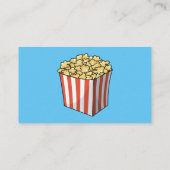 Popcorn cartoon illustratie visitekaartje (Achterkant)