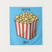Popcorn cartoon illustratie wandkleed (Voorkant)