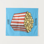 Popcorn cartoon illustratie wandkleed (Voorkant (horizontaal))