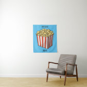 Popcorn cartoon illustratie wandkleed (In situ)
