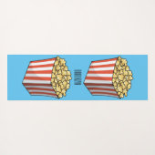 Popcorn cartoon illustratie yogamat (Achterkant (horizontaal))