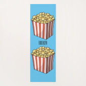 Popcorn cartoon illustratie yogamat (Achterkant)