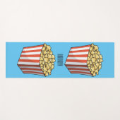 Popcorn cartoon illustratie yogamat (Voorkant (horizontaal))