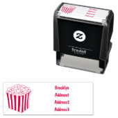 Popcorn cartoon illustratie  zelfinktende stempel (In situ)