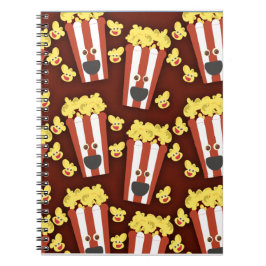 Popcorn Cartoon Verse Geïllustreerd Patroon Kunst Notitieboek