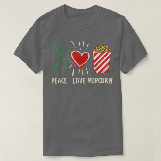 Popcorn cinema film Night Television Theater Love T-shirt (Design voorkant)