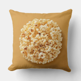 Popcorn Circle op een bruine achtergrond Kussen