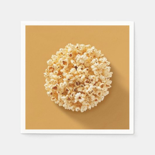 Popcorn Circle op een bruine achtergrond Servet (Voorkant)