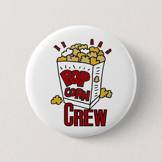 Popcorn Crew Ronde Button 5,7 Cm (Voorkant)