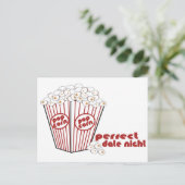 Popcorn Datum nacht Briefkaart (Staand voorkant)