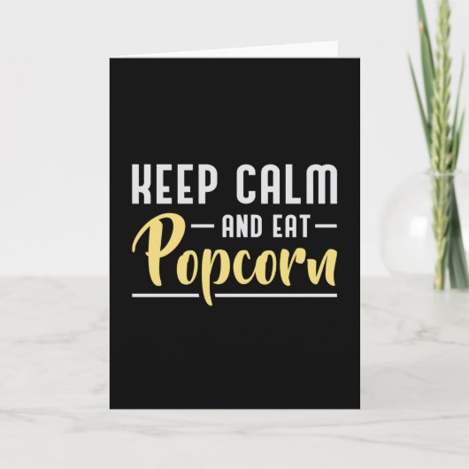 Popcorn Day Cinema Film Snack Houd Kalm Cadeau Ide Kaart (Voorkant)