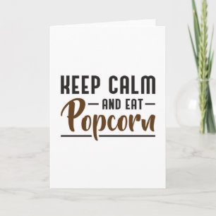 Popcorn Day Cinema Movie Keep Calm Snack Gift Idee Kaart