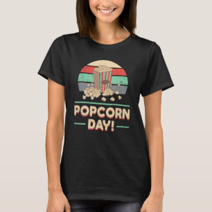 Popcorn Day Cinema Movie Snack Pop Film Gift Idee T-shirt