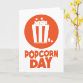 Popcorn Day - Waarderingsdag Kaart (Gele Bloem)
