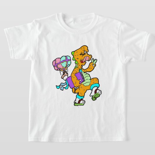 Popcorn de teenslippers Dino T-shirt (Laagn)