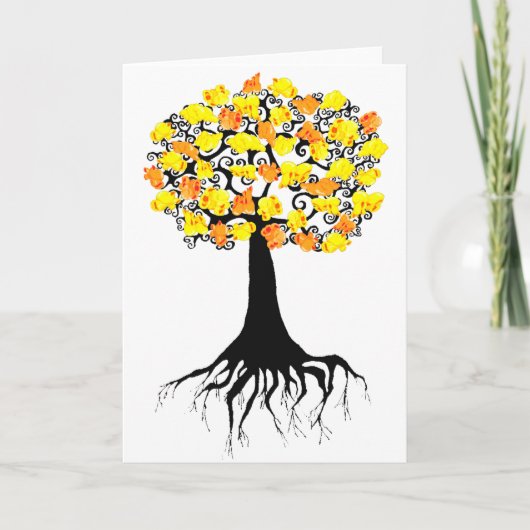 Popcorn die op de Boom van de Abrikoos knallen Kaart (Voorkant)