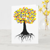 Popcorn die op de Boom van de Abrikoos knallen Kaart (Gele Bloem)