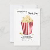 Popcorn doos Dank je wel Kaart (Voorkant)