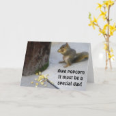POPCORN EAT SQUIRREL BIRTHDAY GREETTES KAART (Gele Bloem)