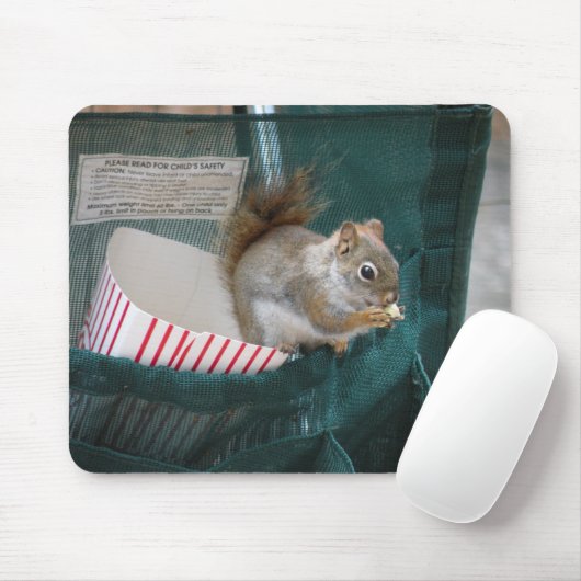 Popcorn eekhoorn mousepad muismat (Met muis)