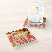 *Popcorn en behandelingen * Glass Onderzetter (Schuin)