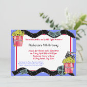 Popcorn en een film kaart (Staand voorkant)