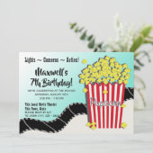 Popcorn en een film kaart (Staand voorkant)