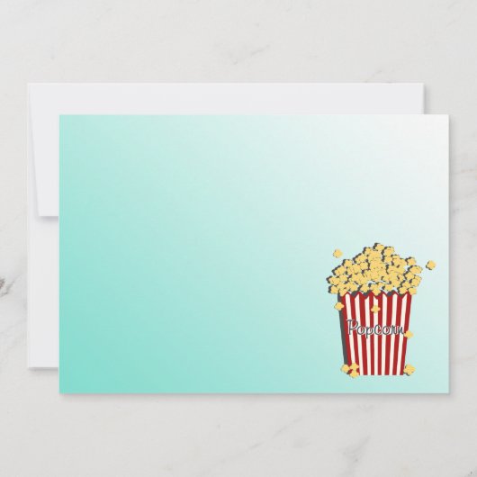 Popcorn en een film kaart (Achterkant)