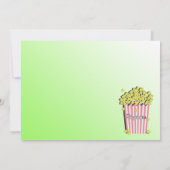 Popcorn en een film roze en groen kaart (Achterkant)