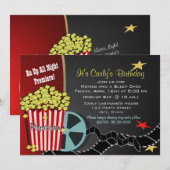 Popcorn en een film slapen voorbij kaart (Voorkant / Achterkant)