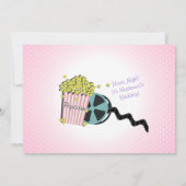 Popcorn en een film Sleepover Kaart (Achterkant)