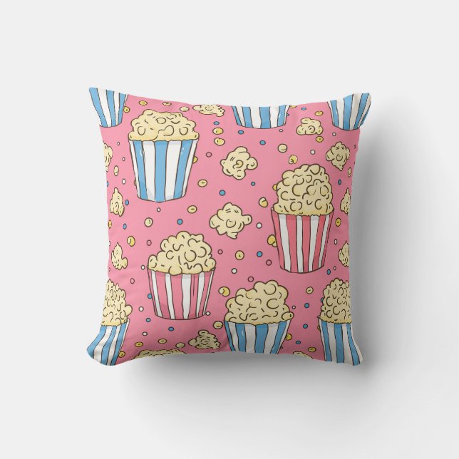 Popcorn en film nachtmagie kussen (Voorkant)