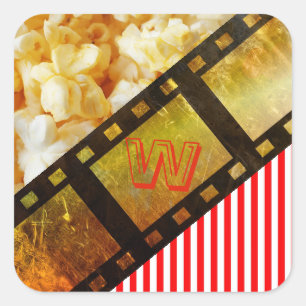Popcorn en filmspoel film sticker