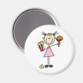 Popcorn en karamel appel op de eerlijke magneet (Voorkant / Achterkant)