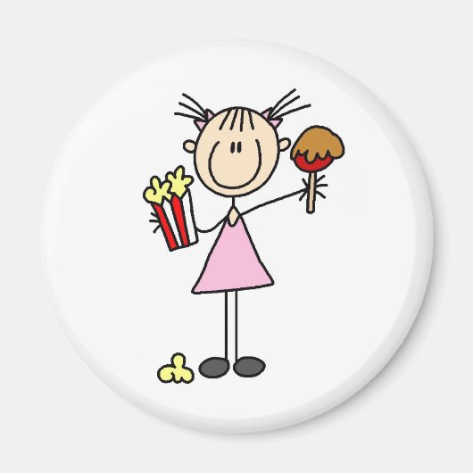 Popcorn en karamel appel op de eerlijke magneet (Voorkant)