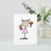 Popcorn- en katoenoverhemden en -Snoepjes Briefkaart (Staand voorkant)