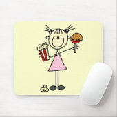 Popcorn- en katoenoverhemden en -Snoepjes Muismat (Met muis)