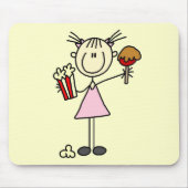 Popcorn- en katoenoverhemden en -Snoepjes Muismat (Voorkant)