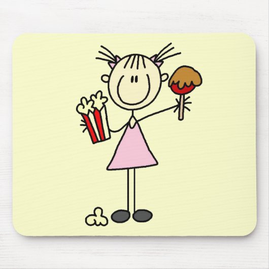 Popcorn- en katoenoverhemden en -Snoepjes Muismat (Voorkant)