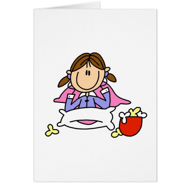 Popcorn- en pyjama-kaart (Voorkant)