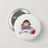 Popcorn En Pyjama Knop Ronde Button 5,7 Cm (Voorkant /achterkant)