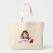 Popcorn en pyjama zak grote tote bag (Voorkant)