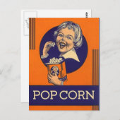 Popcorn Etikettering Ad Nostalgische PC Briefkaar Briefkaart (Voorkant / Achterkant)