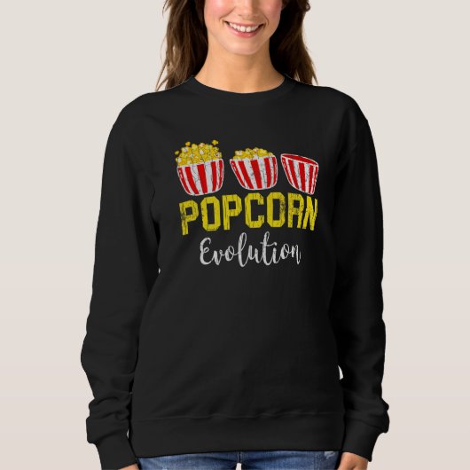 Popcorn Evolution Pop Corn Eater Graphic Trui (Voorkant)