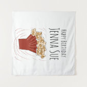 Popcorn Film Buitenfeest Verjaardag Wandkleed (Voorkant (horizontaal))