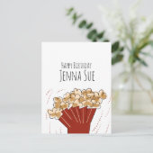 Popcorn Film Outdoor Party Birthday Briefkaart (Staand voorkant)